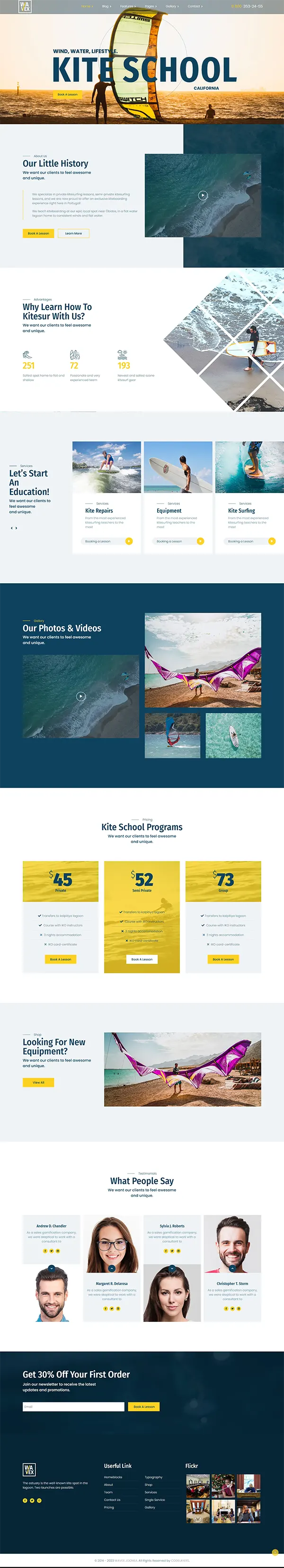 Wavex - Sailing and Surfing Joomla 6 Template
